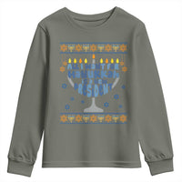Funny Political Ugly Youth Sweatshirt All I Want For Hanukkah Is A New President - Wonder Print Shop