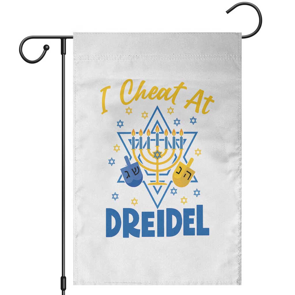 I Cheat At Dreidel Garden Flag Funny Hanukkah Jewish Gift - Wonder Print Shop