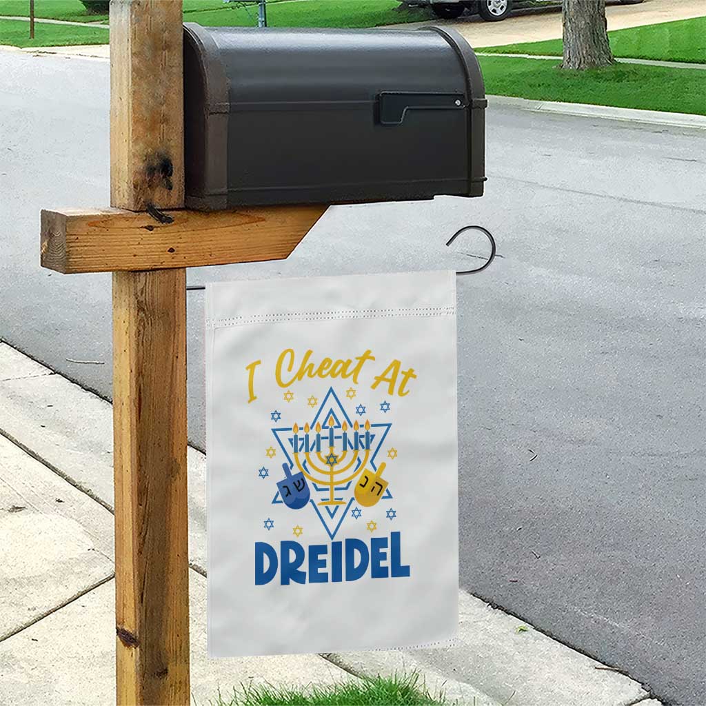 I Cheat At Dreidel Garden Flag Funny Hanukkah Jewish Gift - Wonder Print Shop