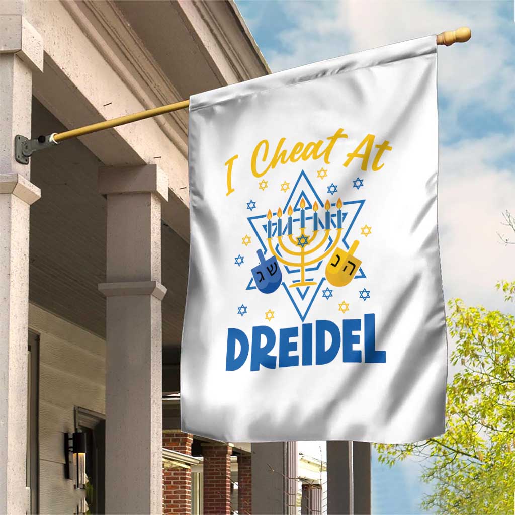 I Cheat At Dreidel Garden Flag Funny Hanukkah Jewish Gift - Wonder Print Shop
