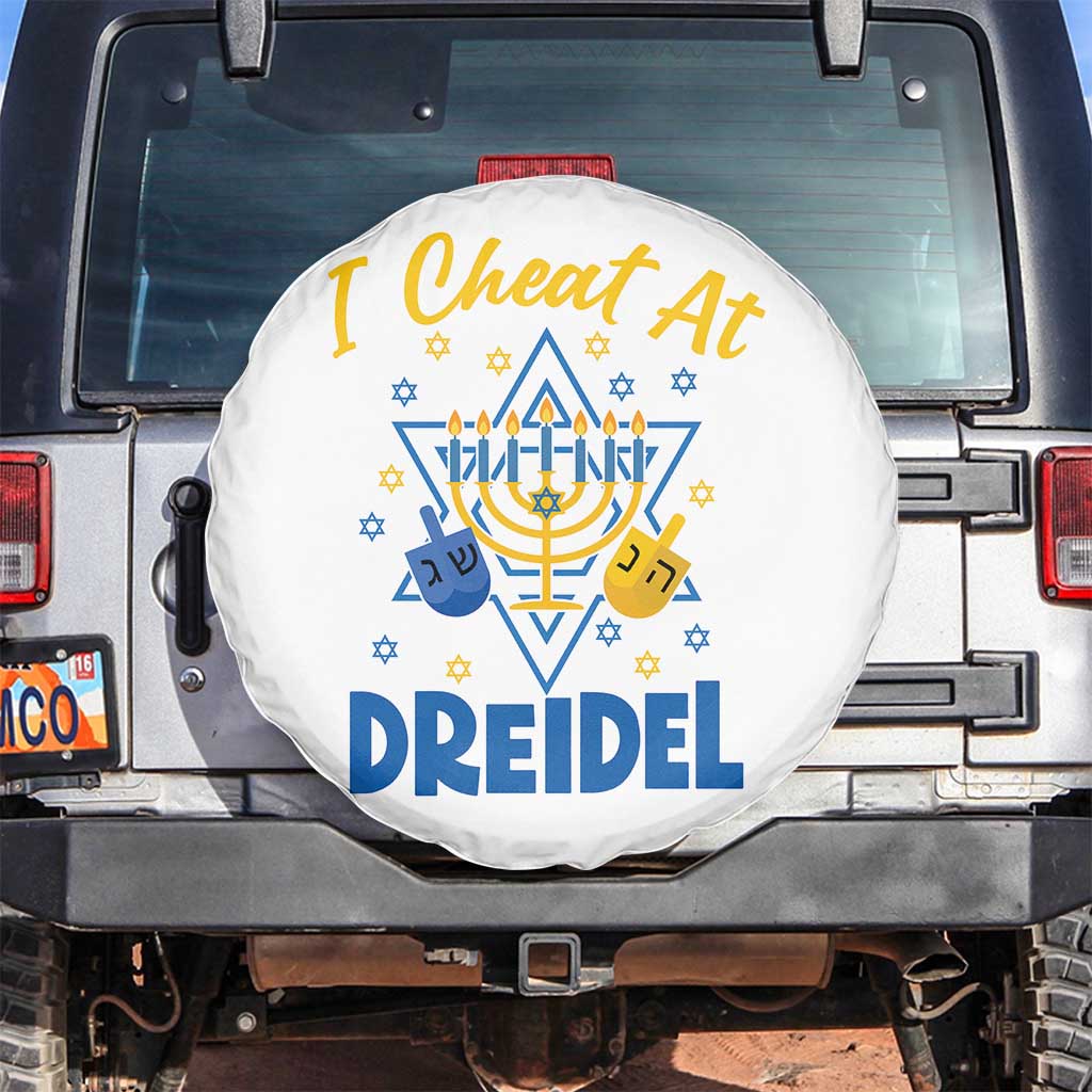 I Cheat At Dreidel Spare Tire Cover Funny Hanukkah Jewish Gift - Wonder Print Shop