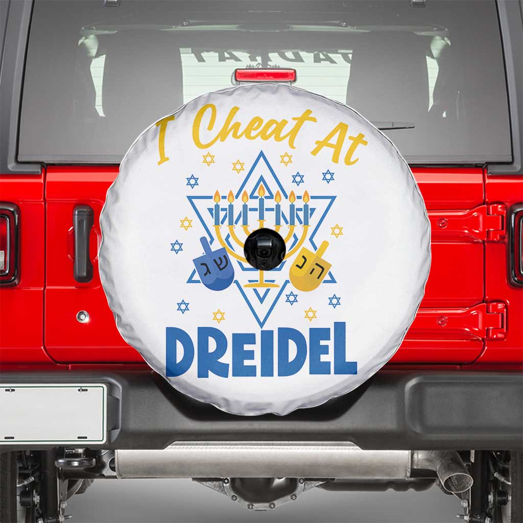 I Cheat At Dreidel Spare Tire Cover Funny Hanukkah Jewish Gift - Wonder Print Shop