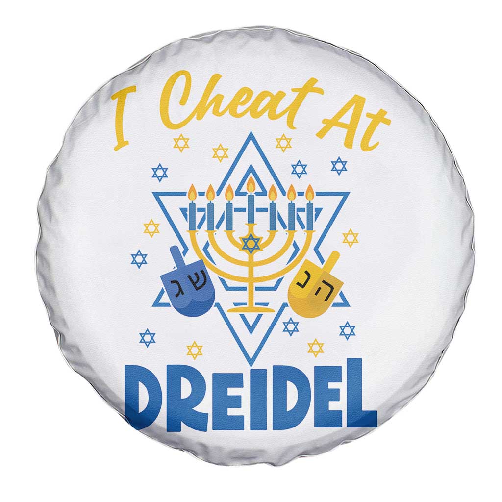 I Cheat At Dreidel Spare Tire Cover Funny Hanukkah Jewish Gift - Wonder Print Shop