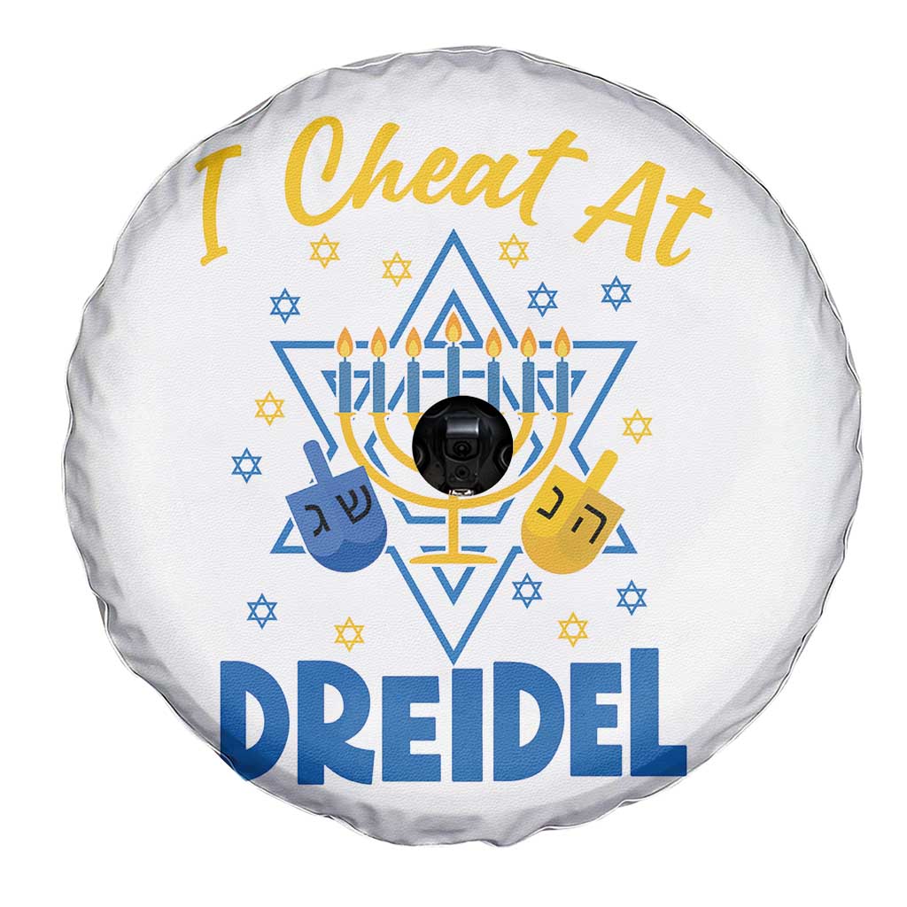 I Cheat At Dreidel Spare Tire Cover Funny Hanukkah Jewish Gift - Wonder Print Shop
