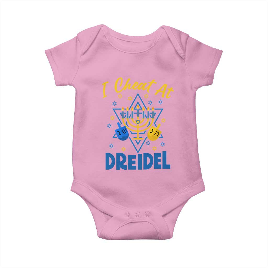 I Cheat At Dreidel Baby Onesie Funny Hanukkah Jewish Gift - Wonder Print Shop