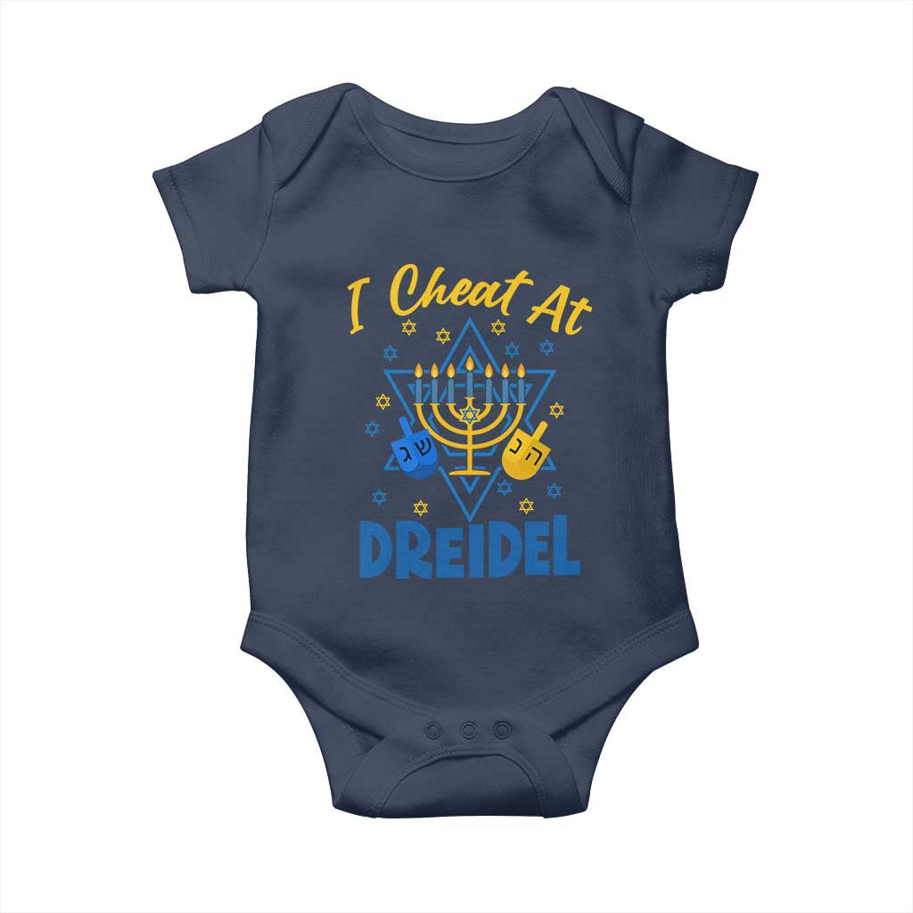 I Cheat At Dreidel Baby Onesie Funny Hanukkah Jewish Gift - Wonder Print Shop
