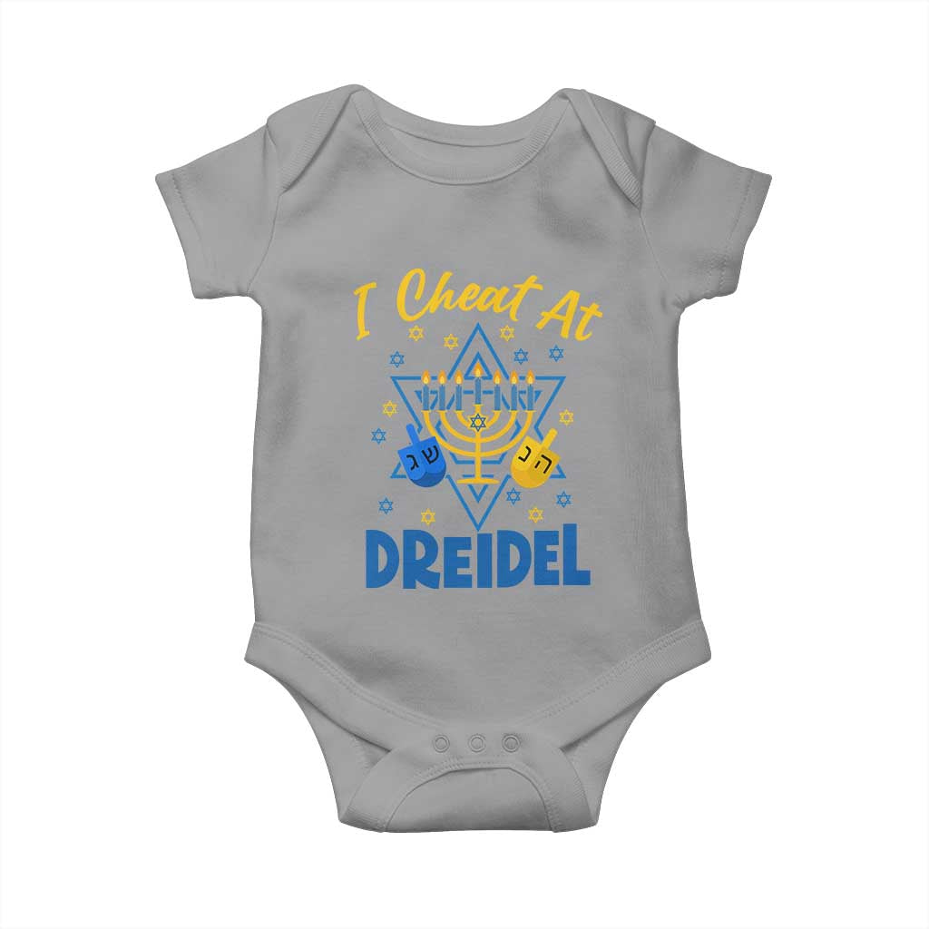 I Cheat At Dreidel Baby Onesie Funny Hanukkah Jewish Gift - Wonder Print Shop