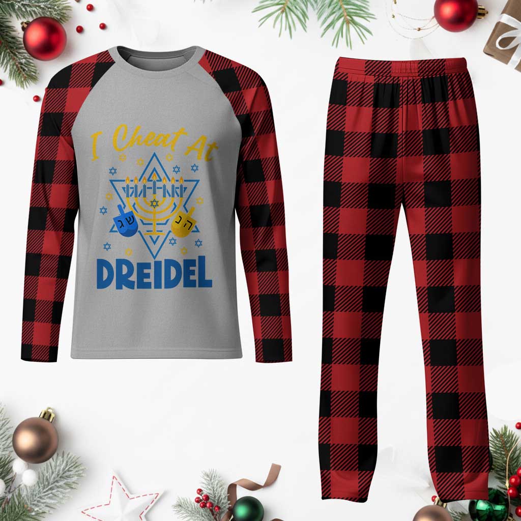 I Cheat At Dreidel Plaid Pajama Set Funny Hanukkah Jewish Gift - Wonder Print Shop