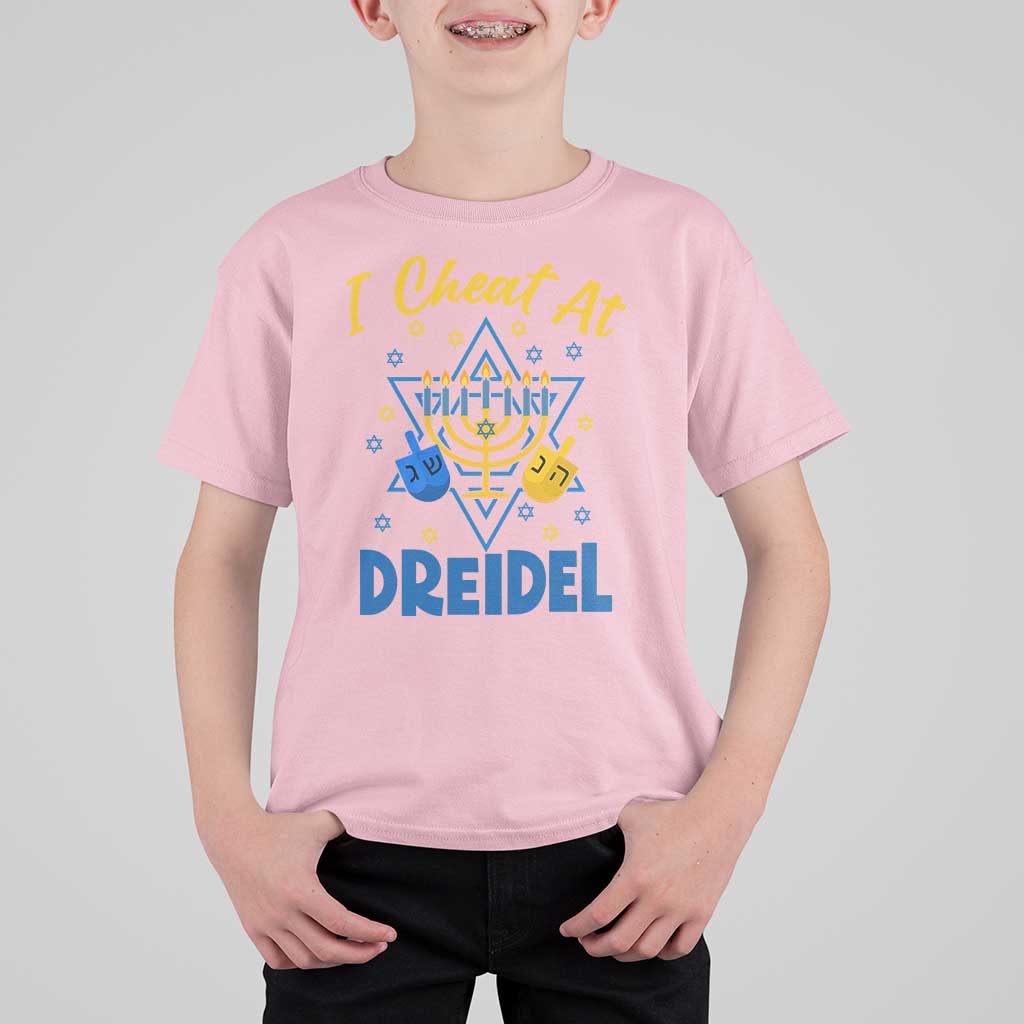 I Cheat At Dreidel T Shirt For Kid Funny Hanukkah Jewish Gift - Wonder Print Shop