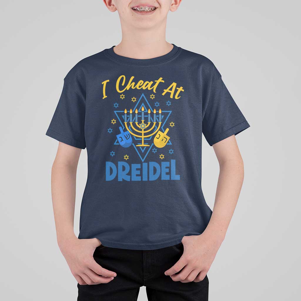 I Cheat At Dreidel T Shirt For Kid Funny Hanukkah Jewish Gift - Wonder Print Shop