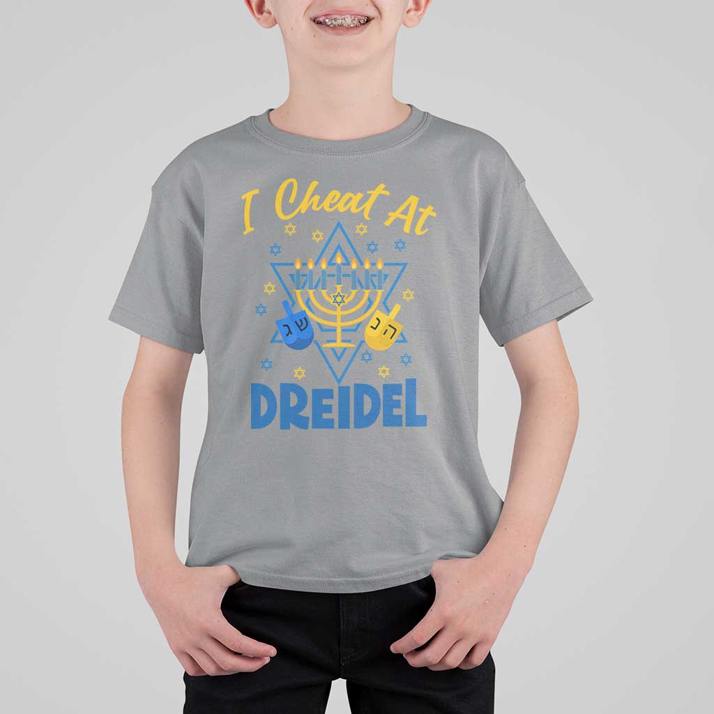 I Cheat At Dreidel T Shirt For Kid Funny Hanukkah Jewish Gift - Wonder Print Shop