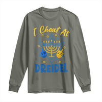 I Cheat At Dreidel Long Sleeve Shirt Funny Hanukkah Jewish Gift - Wonder Print Shop
