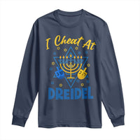 I Cheat At Dreidel Long Sleeve Shirt Funny Hanukkah Jewish Gift - Wonder Print Shop
