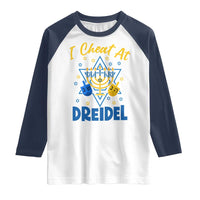 I Cheat At Dreidel Raglan Shirt Funny Hanukkah Jewish Gift - Wonder Print Shop