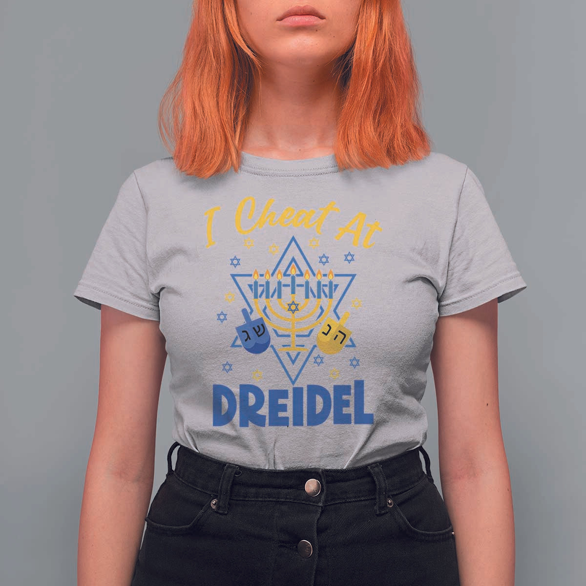 I Cheat At Dreidel T Shirt For Women Funny Hanukkah Jewish Gift - Wonder Print Shop