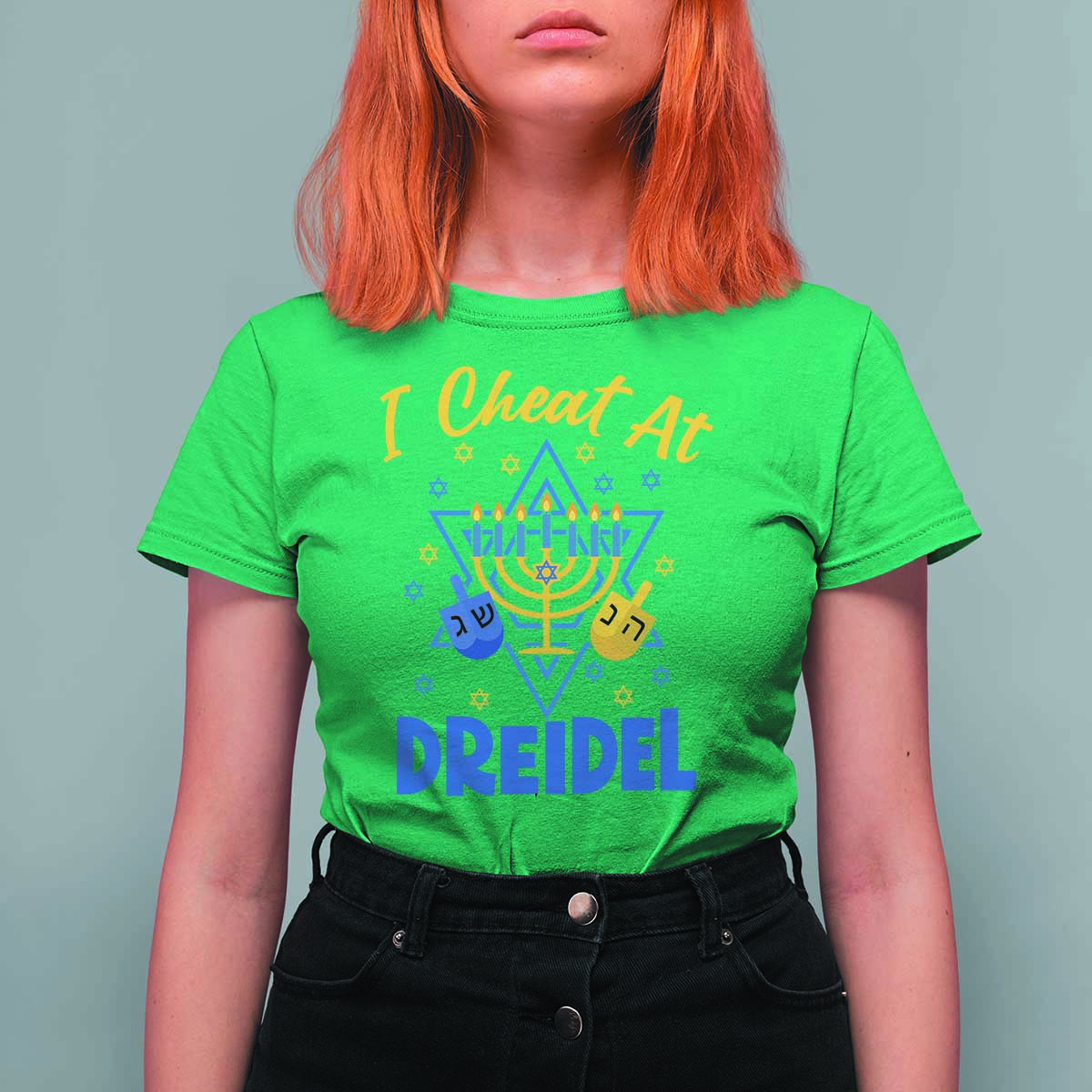 I Cheat At Dreidel T Shirt For Women Funny Hanukkah Jewish Gift - Wonder Print Shop