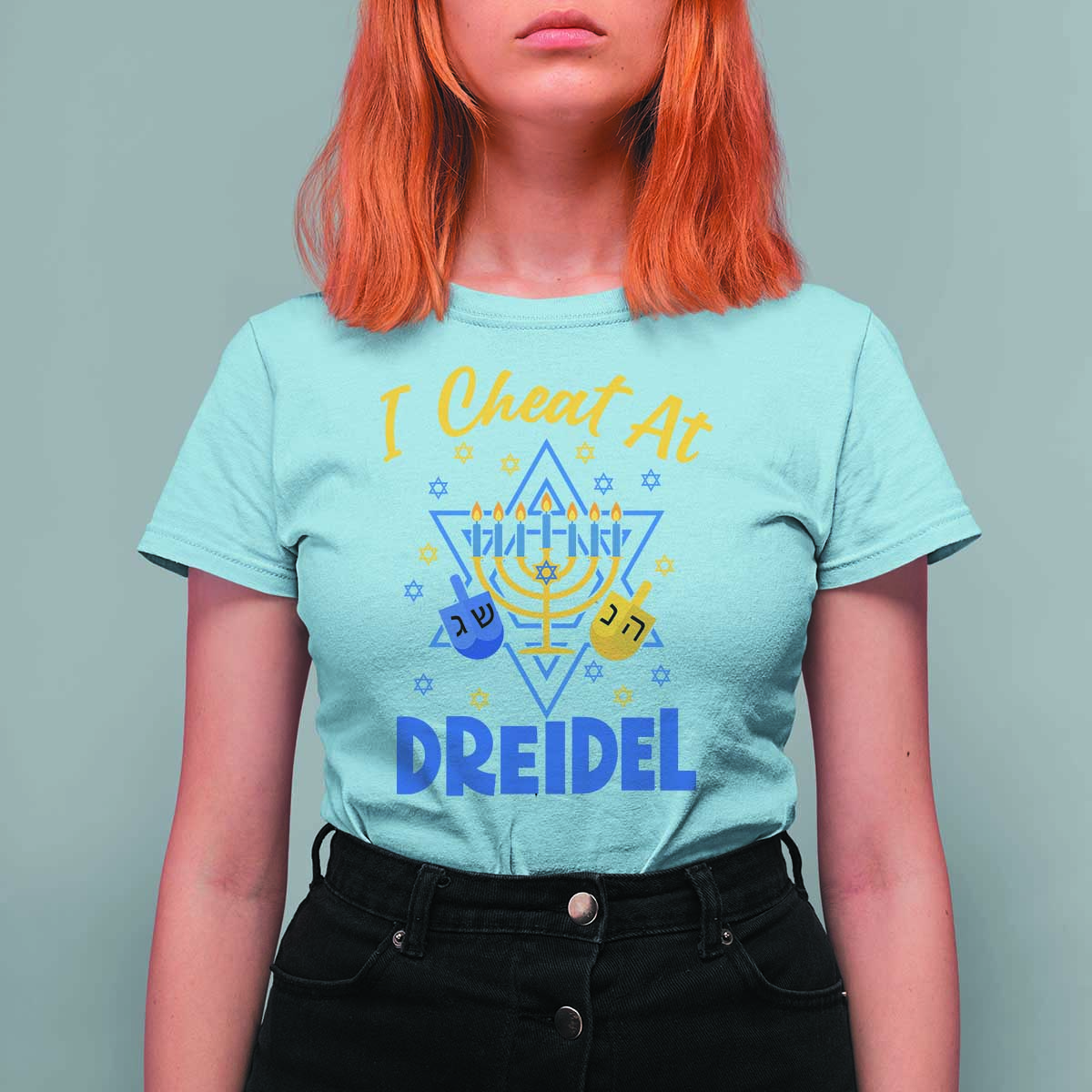 I Cheat At Dreidel T Shirt For Women Funny Hanukkah Jewish Gift - Wonder Print Shop