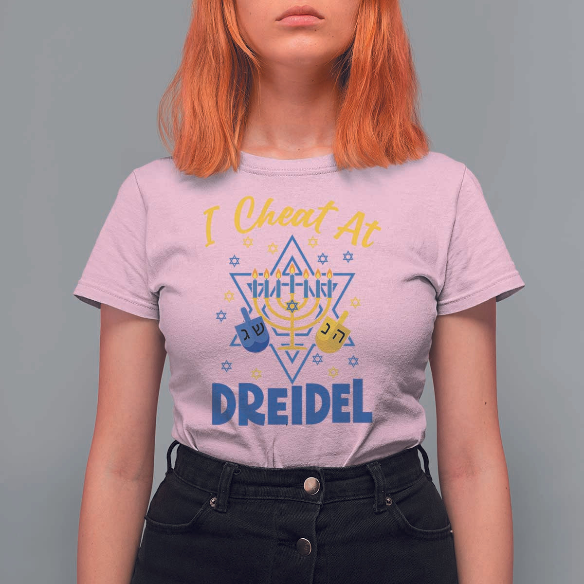 I Cheat At Dreidel T Shirt For Women Funny Hanukkah Jewish Gift - Wonder Print Shop