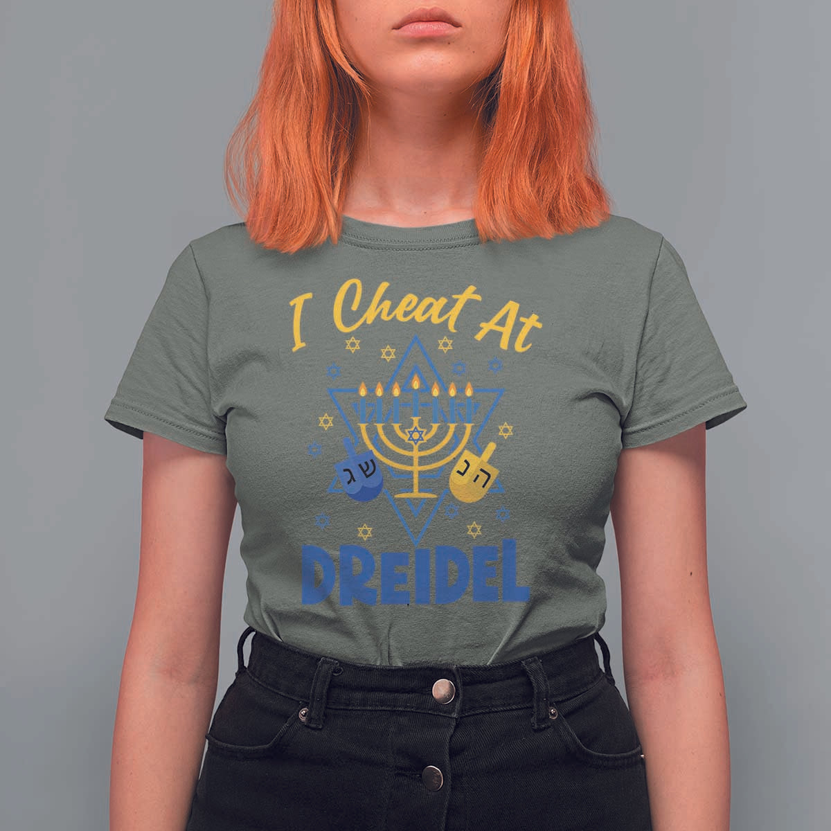 I Cheat At Dreidel T Shirt For Women Funny Hanukkah Jewish Gift - Wonder Print Shop