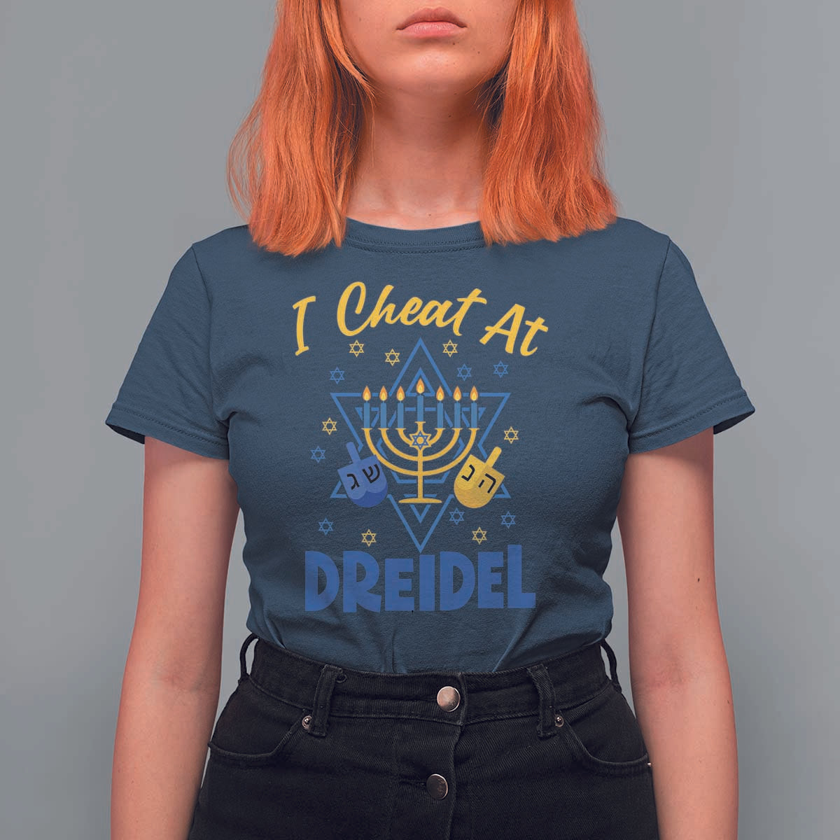I Cheat At Dreidel T Shirt For Women Funny Hanukkah Jewish Gift - Wonder Print Shop