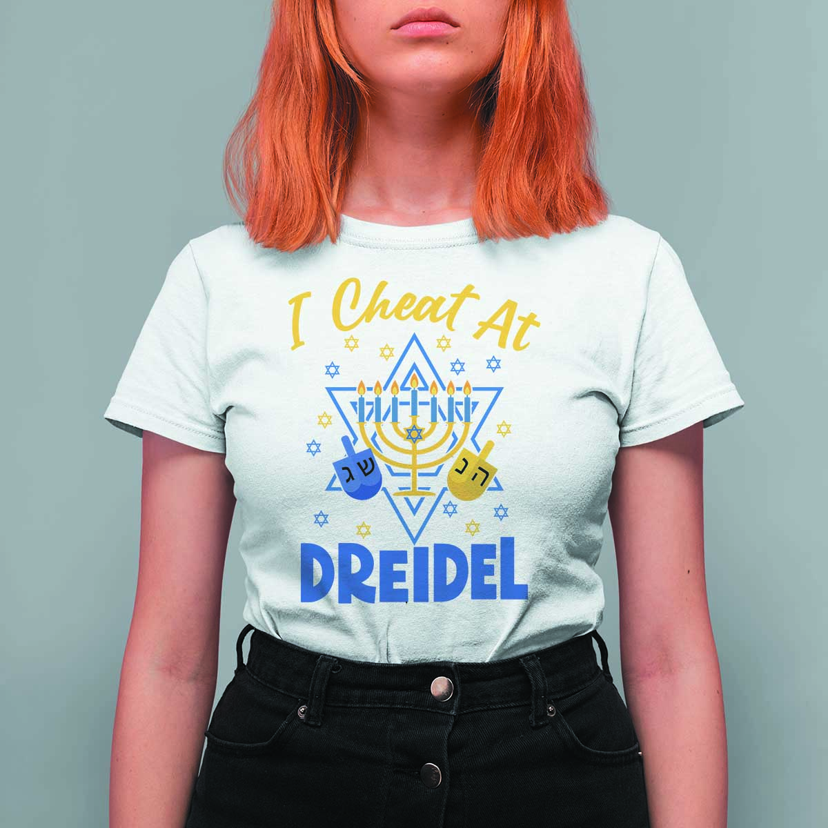 I Cheat At Dreidel T Shirt For Women Funny Hanukkah Jewish Gift - Wonder Print Shop
