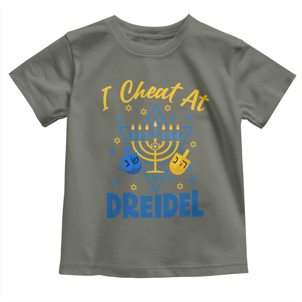I Cheat At Dreidel Toddler T Shirt Funny Hanukkah Jewish Gift - Wonder Print Shop