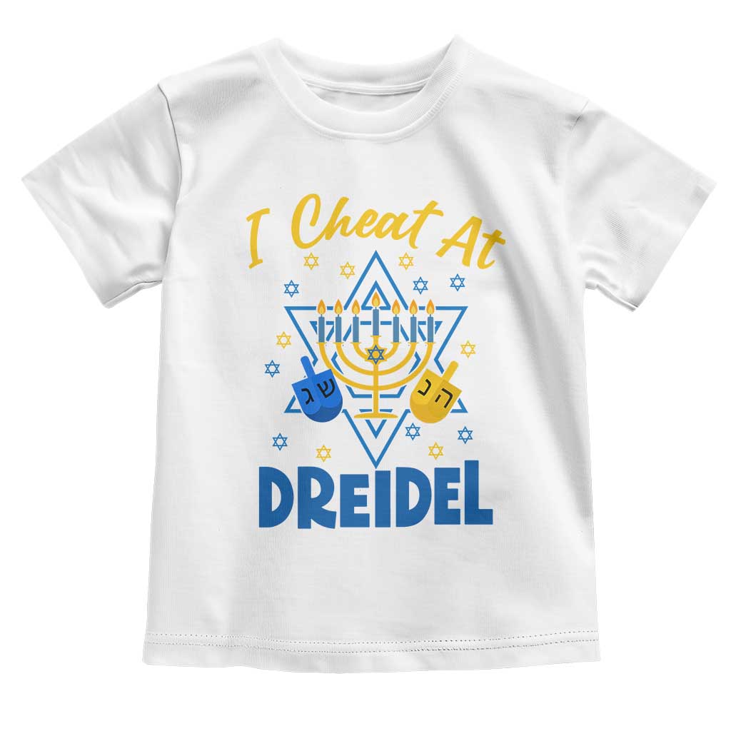I Cheat At Dreidel Toddler T Shirt Funny Hanukkah Jewish Gift - Wonder Print Shop