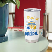 I Cheat At Dreidel Tumbler Cup Funny Hanukkah Jewish Gift - Wonder Print Shop