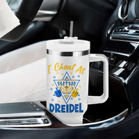 I Cheat At Dreidel Tumbler With Handle Funny Hanukkah Jewish Gift - Wonder Print Shop