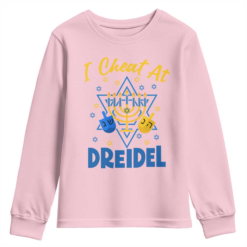 I Cheat At Dreidel Youth Sweatshirt Funny Hanukkah Jewish Gift - Wonder Print Shop