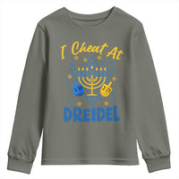 I Cheat At Dreidel Youth Sweatshirt Funny Hanukkah Jewish Gift - Wonder Print Shop