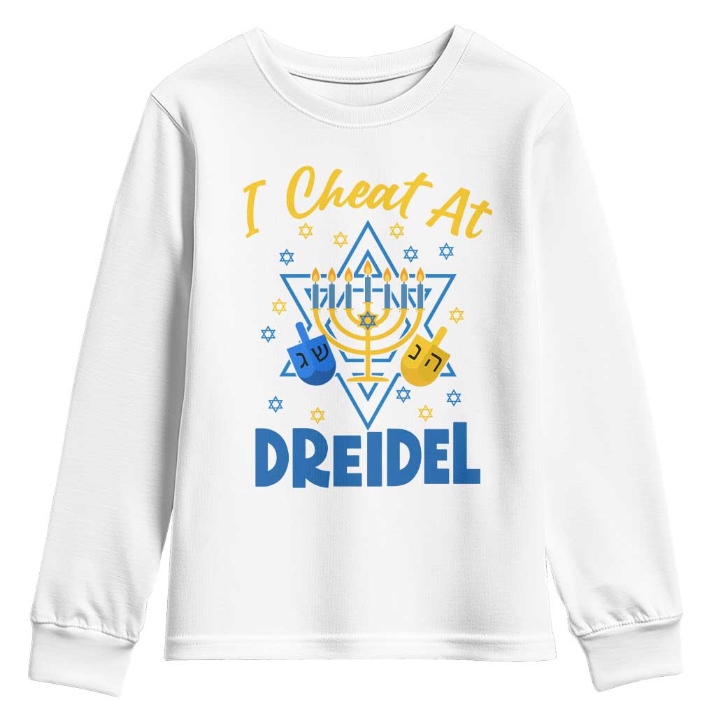 I Cheat At Dreidel Youth Sweatshirt Funny Hanukkah Jewish Gift - Wonder Print Shop