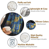 Starry Hanukkah Night Throw Blanket Funny Llama Jewish Holiday Gift - Wonder Print Shop