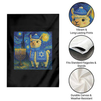 Starry Hanukkah Night Garden Flag Funny Llama Jewish Holiday Gift - Wonder Print Shop