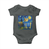 Starry Hanukkah Night Baby Onesie Funny Llama Jewish Holiday Gift - Wonder Print Shop