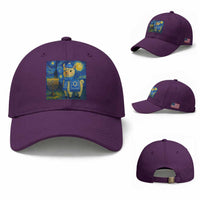 Starry Hanukkah Night Baseball Cap Funny Llama Jewish Holiday Gift
