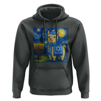 Starry Hanukkah Night Hoodie Funny Llama Jewish Holiday Gift - Wonder Print Shop