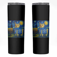 Starry Hanukkah Night Skinny Tumbler Funny Llama Jewish Holiday Gift - Wonder Print Shop