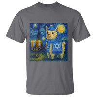 Starry Hanukkah Night T Shirt Funny Llama Jewish Holiday Gift - Wonder Print Shop