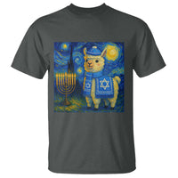 Starry Hanukkah Night T Shirt Funny Llama Jewish Holiday Gift - Wonder Print Shop