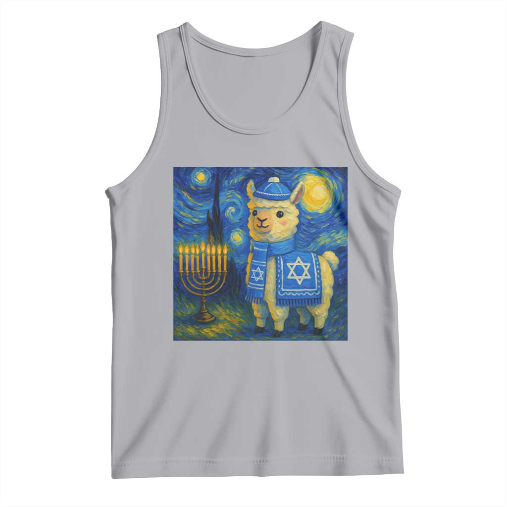 Starry Hanukkah Night Tank Top Funny Llama Jewish Holiday Gift - Wonder Print Shop