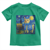 Starry Hanukkah Night Toddler T Shirt Funny Llama Jewish Holiday Gift - Wonder Print Shop