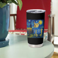 Starry Hanukkah Night Tumbler Cup Funny Llama Jewish Holiday Gift - Wonder Print Shop