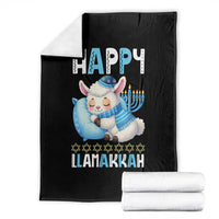 Funny Happy Llamakkah Throw Blanket Cute Llama Jewish Holiday Gift - Wonder Print Shop