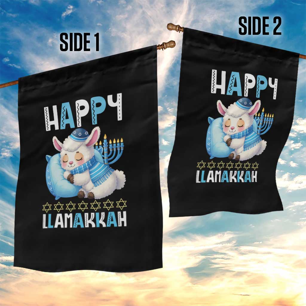 Funny Happy Llamakkah Garden Flag Cute Llama Jewish Holiday Gift - Wonder Print Shop