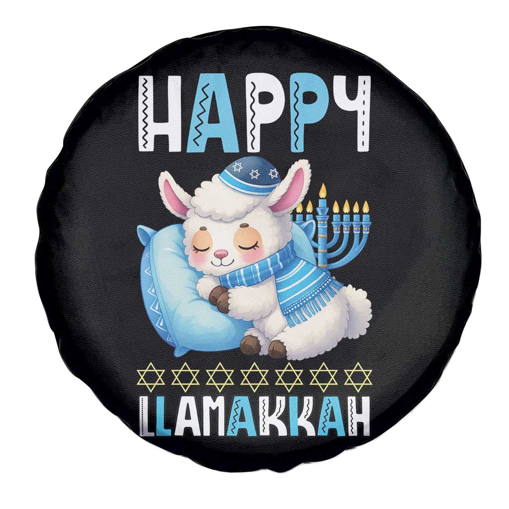 Funny Happy Llamakkah Spare Tire Cover Cute Llama Jewish Holiday Gift - Wonder Print Shop