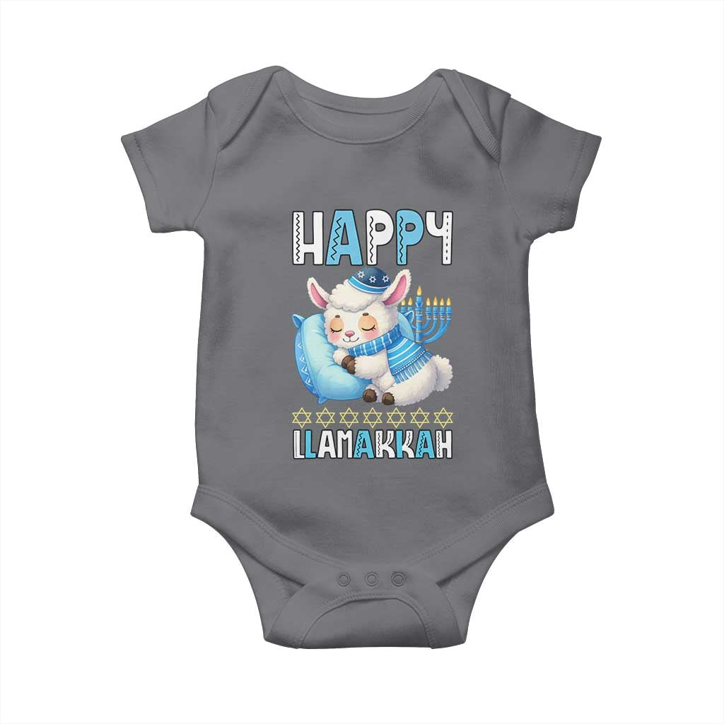Funny Happy Llamakkah Baby Onesie Cute Llama Jewish Holiday Gift - Wonder Print Shop