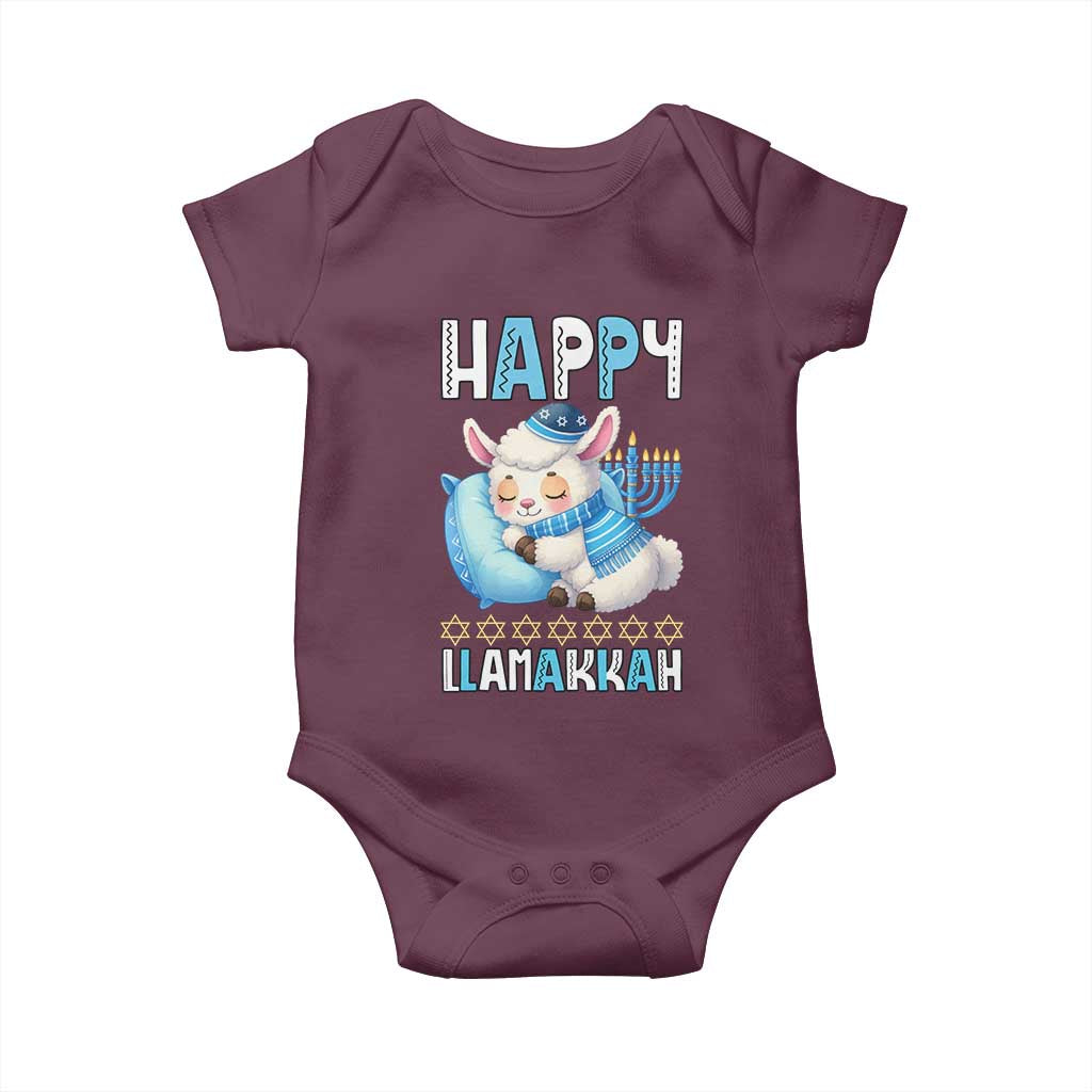 Funny Happy Llamakkah Baby Onesie Cute Llama Jewish Holiday Gift - Wonder Print Shop