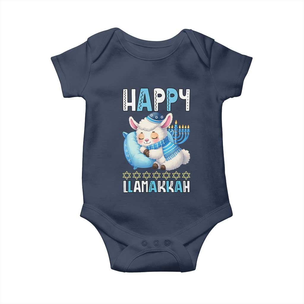 Funny Happy Llamakkah Baby Onesie Cute Llama Jewish Holiday Gift - Wonder Print Shop