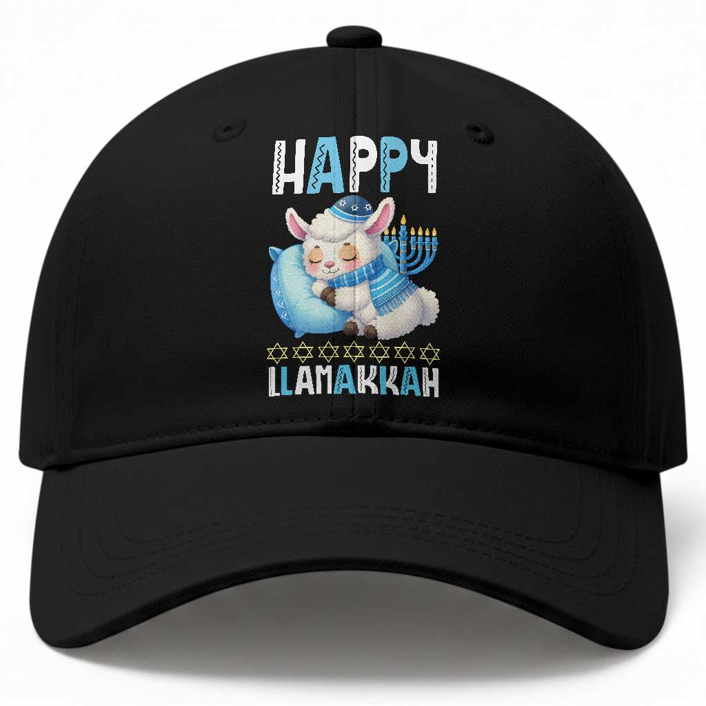 Funny Happy Llamakkah Baseball Cap Cute Llama Jewish Holiday Gift